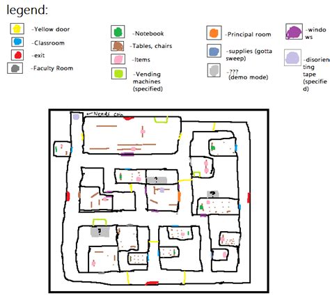 Recreated the Baldi's Basics map in MsPaint because I have 18 hours in ...