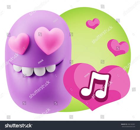 3d Rendering Emoji Saying Music Symbol Stock Illustration 458136301 ...