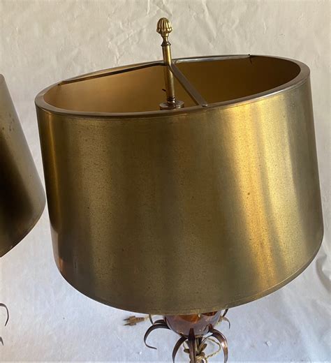 Proantic Paire De Lampes En Bronze Et Oeuf En Resine Fractabl