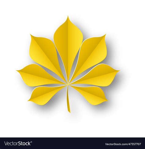 Paper autumn leaf yellow fall foliage Royalty Free Vector