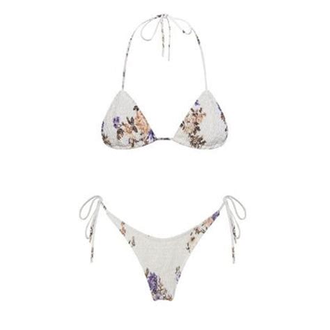 Sexy Triangle Push Up Bikini Set Brazilian String Thong Swimwear Ruched