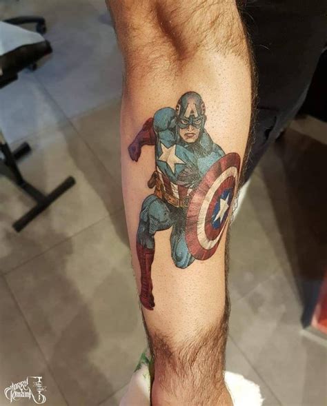 Captain America Tattoo | Captain america tattoo, Comic tattoo, Captain america art