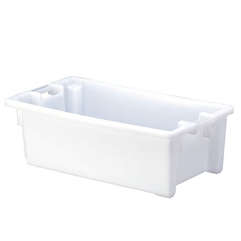 Caja Industrial Blanca Apilable Y Encajable De 60 Litros DENOX FAMESA