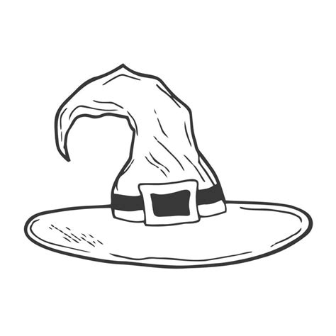 Wizard Hat in Hand Drawing Doodle Style. Vector line sketch 31720221 ...