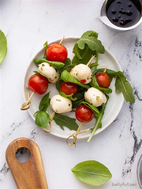 Mini Caprese Skewers Belly Full