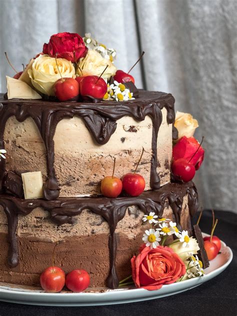 Semi Naked Wedding Cake Vegane Hochzeitstorte Herr Johann