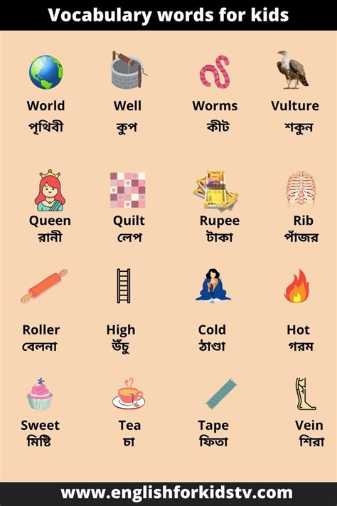 vocabulary words  kids vocabulary words vocabulary words