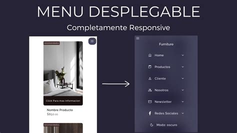 Menu Lateral Desplegable 100 Responsive Html Css Js YouTube