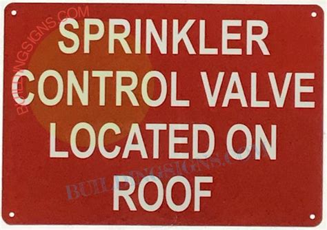 The Sprinkler Control Valve Sign Hpd Signs The Official Store