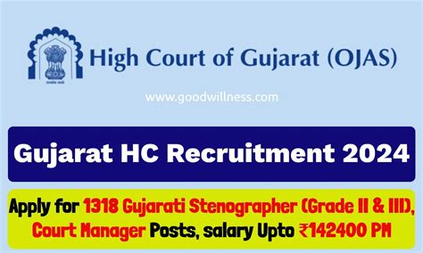 Gujarat High Court Recruitment Apply For Gujarati