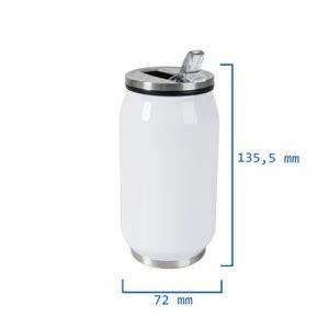 Lata Térmica Inox Branca para Sublimação 300ml MTX RV CARTUCHOS