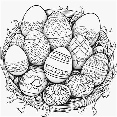 Simple Easter Egg Coloring Pages For Easy And Fun Artistic Expression