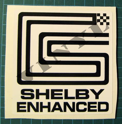 Shelby Enhanced Vinyl Decal Sticker 4 X 3 3 4 Carroll Shelby Race Track Logo Ford Mustang