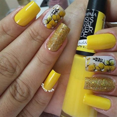 Unha Decorada Amarela Unhas Decoradas Unhas Decoradas Amarelas