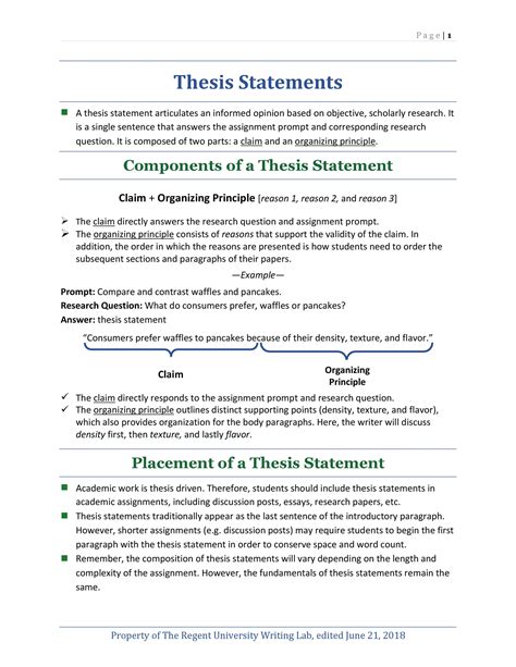 45 Perfect Thesis Statement Templates Examples Templatelab