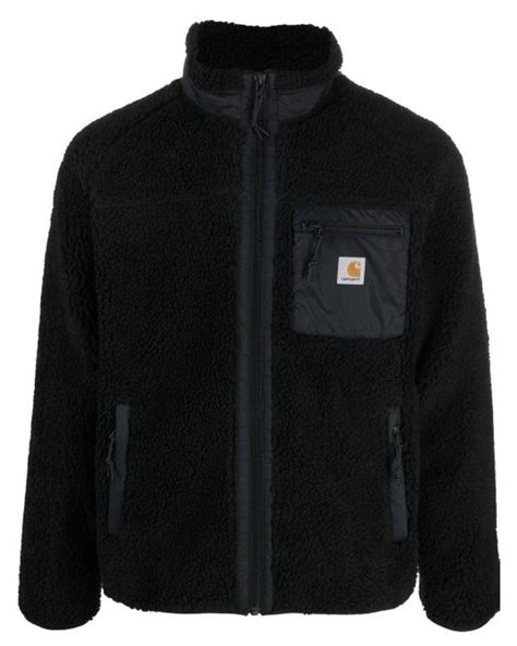 Carhartt WIP Prentis Logo-patch Fleece Jacket in Black for Men | Lyst