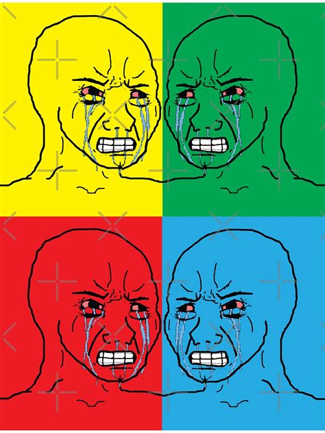 Crying Wojak Meme Sticker For Sale By Yosfeno Redbubble