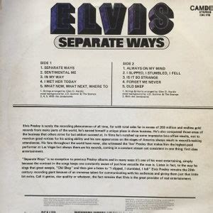 Elvis Separate Ways Vinyl Etsy