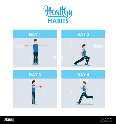 Healthy Habits Lifestyle Stock Vector Image And Art Alamy