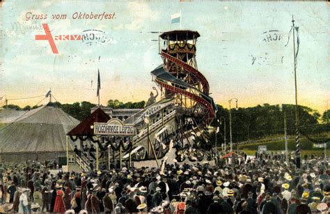 München Gruß vom Oktoberfest Rutsche Hugo Haase xl