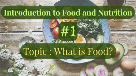 An Introduction To The Basics Of Food Nutrition What Is Food Youtube