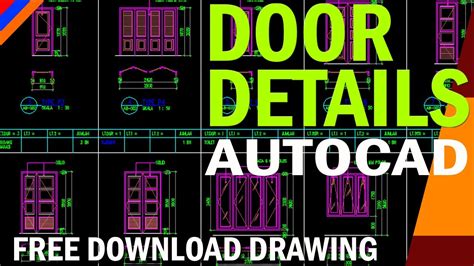 Door Detail In Autocad Door Detail Autocad Drawing Detail Pintu