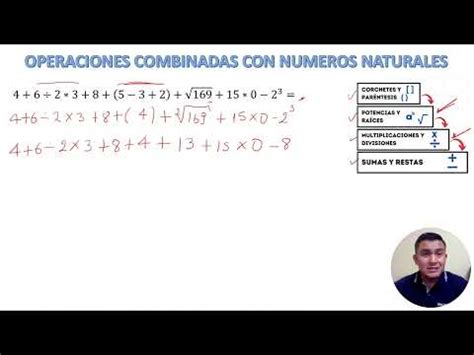 OPERACIONES COMBINADAS CON NUMEROS NATURALES YouTube