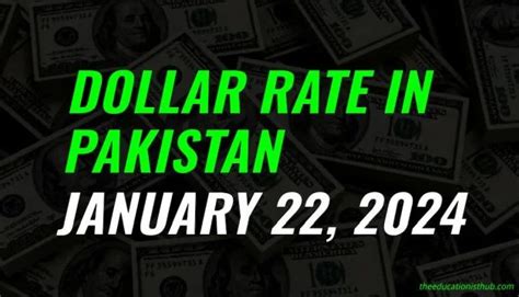 Dollar Rate In Pakistan Today Nd January The Educationist Hub