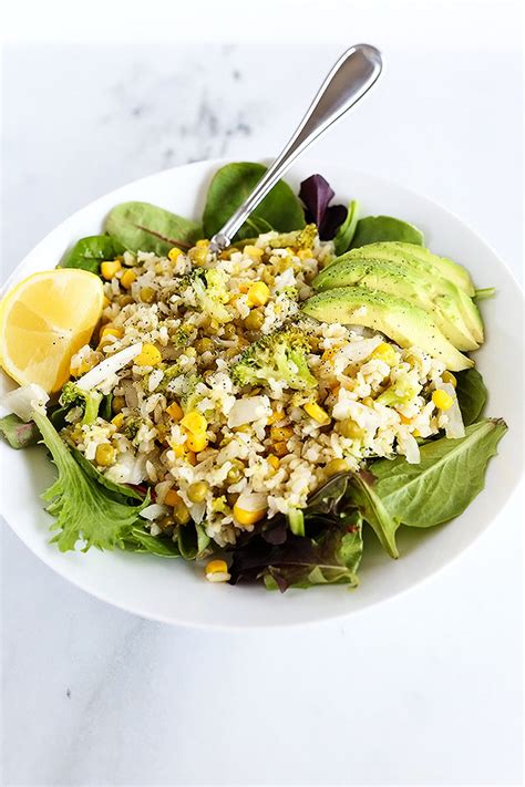 Healthy Veggie Rice Bowl Tworaspberries