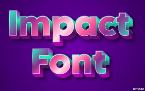 Impact Font Text Effect And Logo Design Font