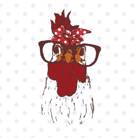 Whimsical Chicken With Bandana Glasses Svg For Your Farm Themed Projects