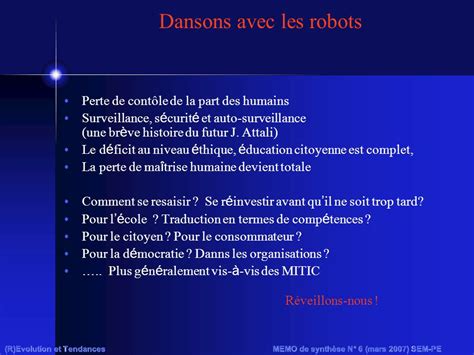 R Evolution et Tendances MEMO de synthèse N 6 mars 2007 Sources et