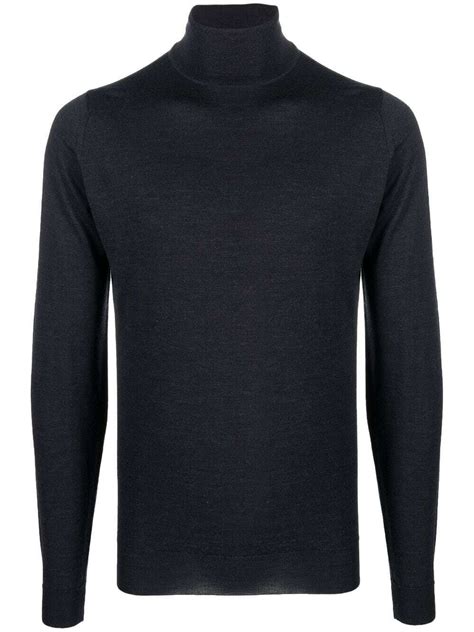 John Smedley Cherwell Roll Neck Jumper Grey Editorialist