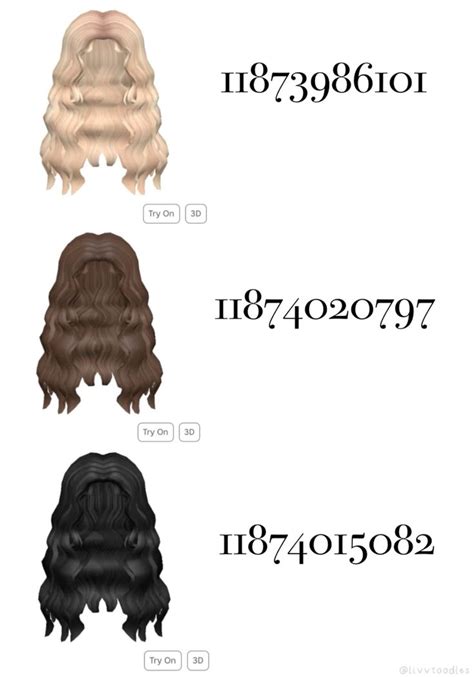 Super Wavy Hair In Blonde Brown And Black In 2024 Black Hair Roblox