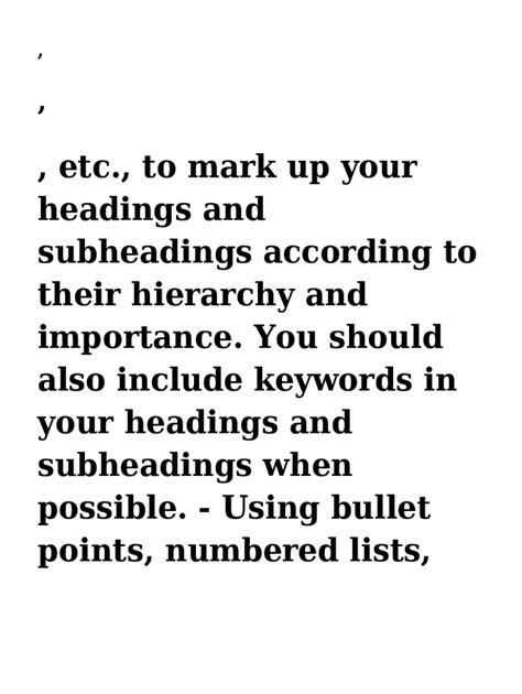 Fillable Online What Is A Subheading and Why Are They Important? Fax ...