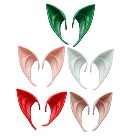 1pair Elf Ears Halloween False Ears Cosplay Props Latex Soft Pointed