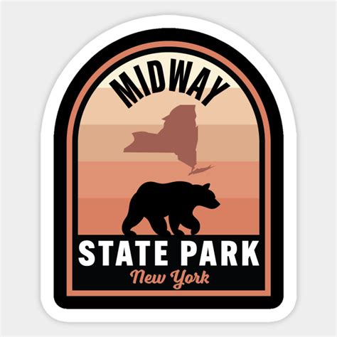 Midway State Park Ny Bear Midway State Park Sticker Teepublic