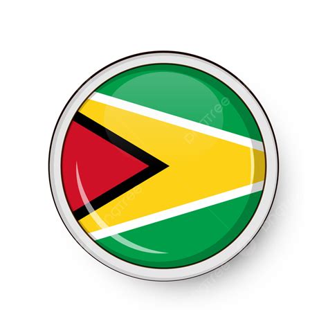 Guyana Circle Flag Vector Guyana Circle Flag Circle Flag Guyana Flag