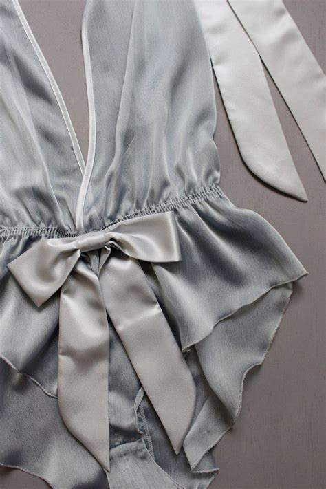 See Through Sexy Sheer Lingerie Backless Teddy Playsuit In Blue Chiffon Gift For Her Etsy