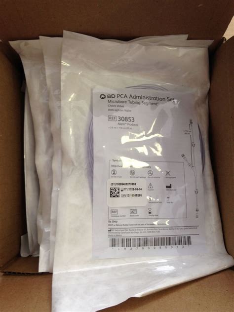 New Bd Pca Administration Set Microbore Tubing Segment Box