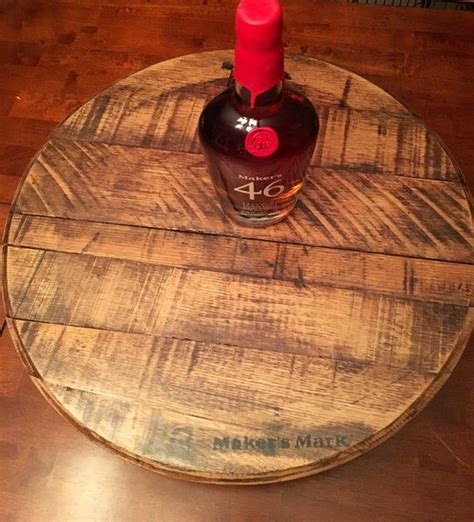 Lazy Susan Bourbon Barrel Head Handcrafted From Authentic Etsy