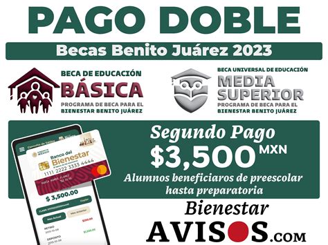 ≫ ¡aviso De Pago Segundo Pago Para Alumno De La Beca Benito Juárez