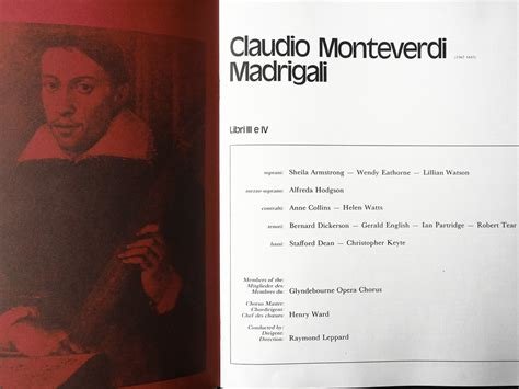 Booklet Inside Monteverdi Madrigali Libri 3 4 Raymond Flickr