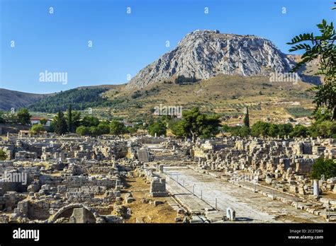 ruins of Ancient Corinth, Greece Stock Photo - Alamy