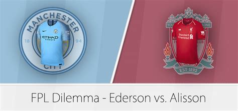 FPL Dilemma - Ederson vs. Alisson - Fantasy Football Tips - FPL Updates