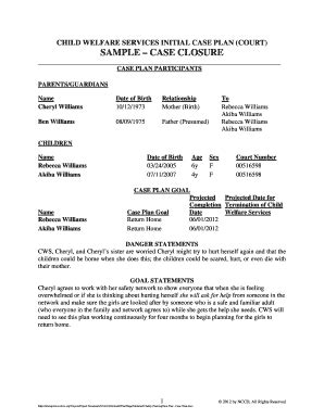 fillable  sample case closure fax email print pdffiller