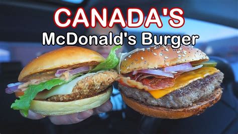 Canadas Mcdonalds Burger New Burgers Review Youtube