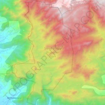 Silent Valley National Park topographic map, elevation, terrain