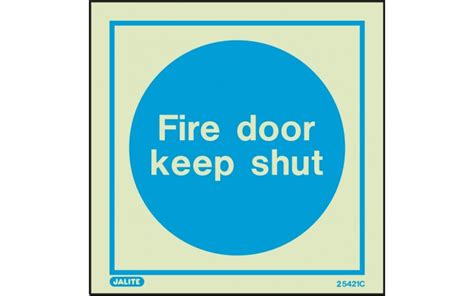 Fire door keep shut sign | Photoluminescent Fire Safety Signs