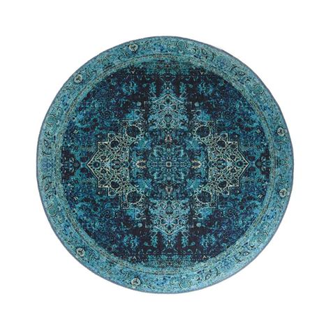 Heritaged Rond Vintage Vloerkleed Fade No 2 Blauw 115 Cm Rond Kopen